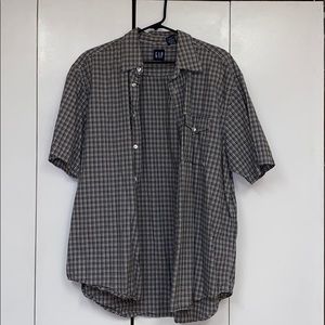 Plaid Short Sleeve Button Up